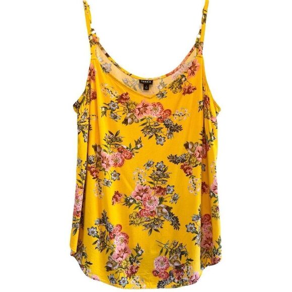 Torrid Yellow Ava Stretch Challis & Sophie Textured Bow Front Swing Cami Lot 2 2 - Picture 5 of 15